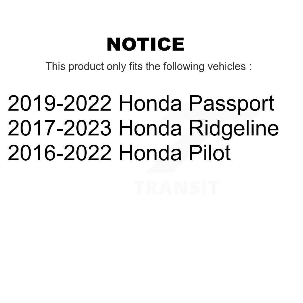 [Arrière] Kit de disque (revêtu) et plaquette (semi-métallique) de frein pour Honda Pilot Ridgeline Passport KGF-101564