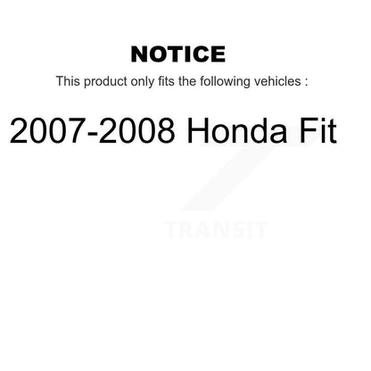 [Avant + Arrière] Kit de disque (revêtu) et plaquette (semi-métallique) de frein pour 2007-2008 Honda Fit KGF-101610