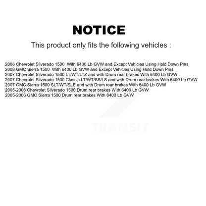 [Avant + Arrière] Kit de disque (revêtu) et plaquette (semi-métallique) de frein pour Chevrolet Silverado 1500 GMC Sierra Classic KGF-101740