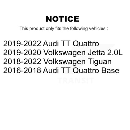 [Arrière] Kit de disque (revêtu) et plaquette (semi-métallique) de frein pour Volkswagen Tiguan Jetta Audi TT Quattro KGF-101783