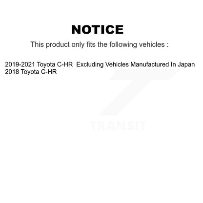 [Avant] Kit de disque (revêtu) et plaquette (semi-métallique) de frein pour Toyota C-HR KGF-101931
