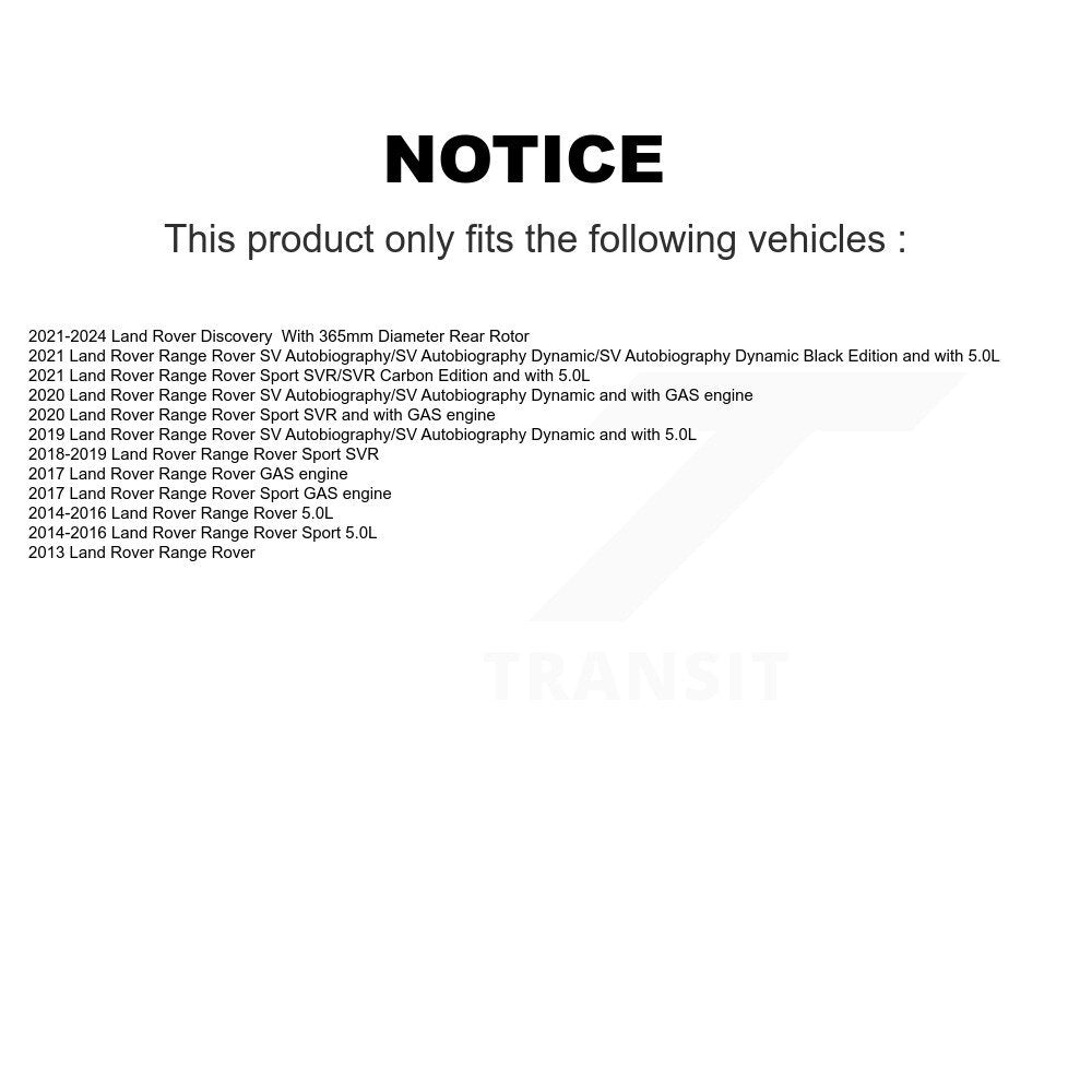 [Arrière] Kit de disque (revêtu) et plaquette (semi-métallique) de frein pour Land Rover Range Sport KGF-102069