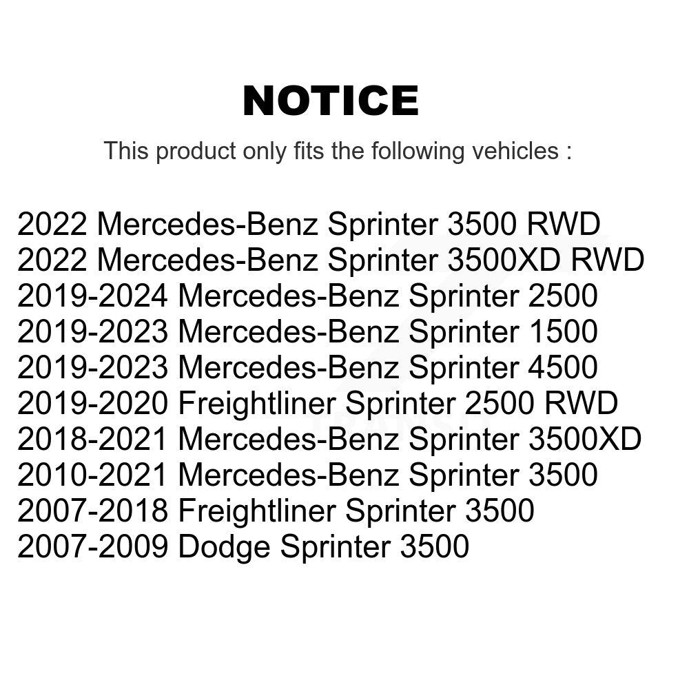 [Avant] Disque et plaquette de frein pour Mercedes-Benz Sprinter 2500 3500 Dodge KGF-102229