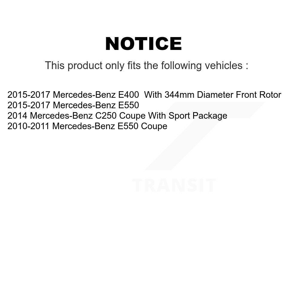 [Avant] Kit de disque (revêtu) et plaquette (semi-métallique) de frein pour Mercedes-Benz C250 E400 E550 KGF-102462