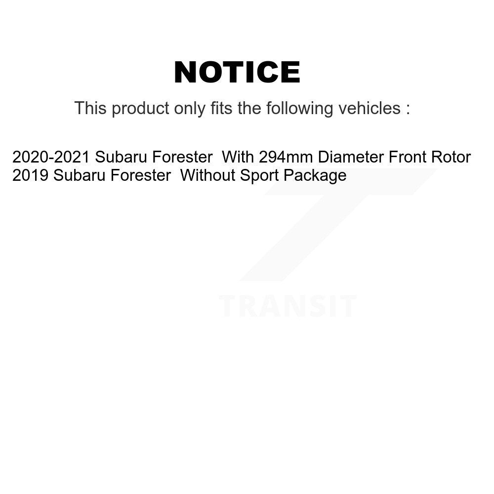 [Avant + Arrière] Kit de disque (revêtu) et plaquette (semi-métallique) de frein pour Subaru Forester KGF-102595