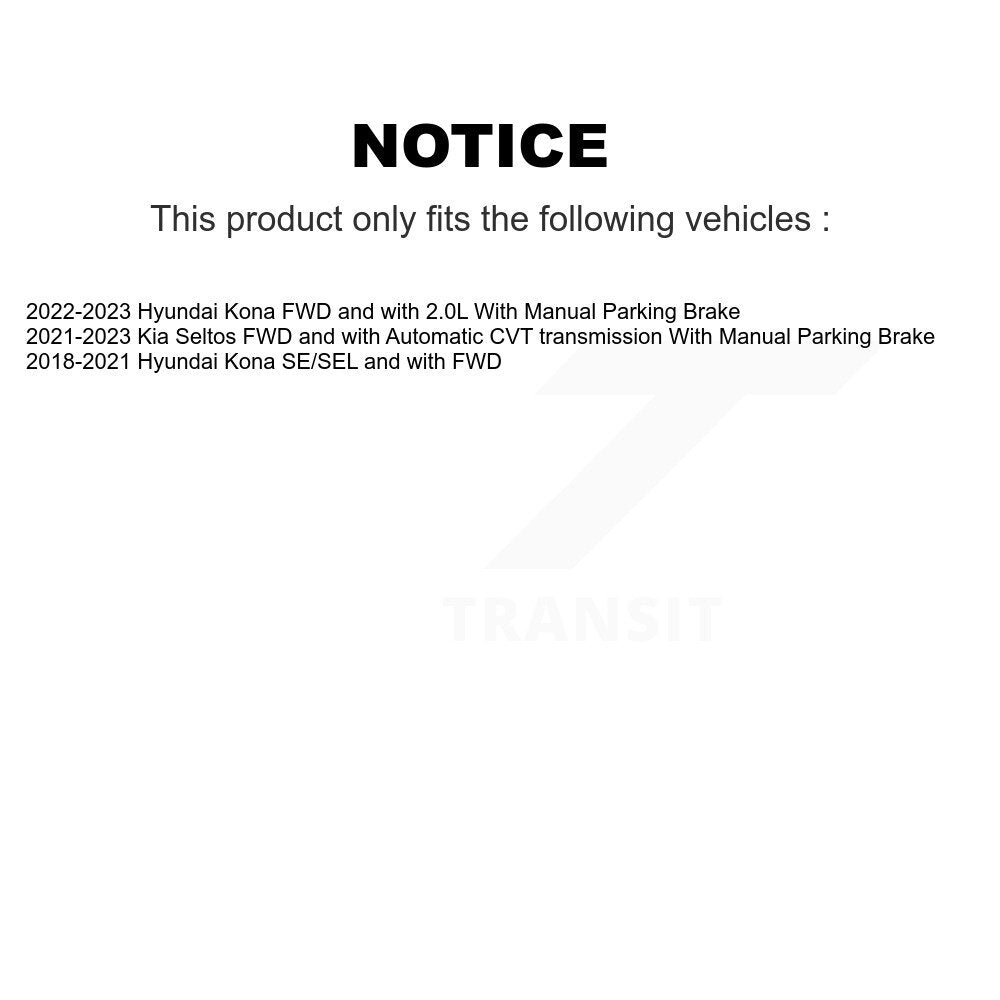 [Avant et Arrière] Disque et plaquette de frein pour Hyundai Kona Kia Seltos KGF-102623