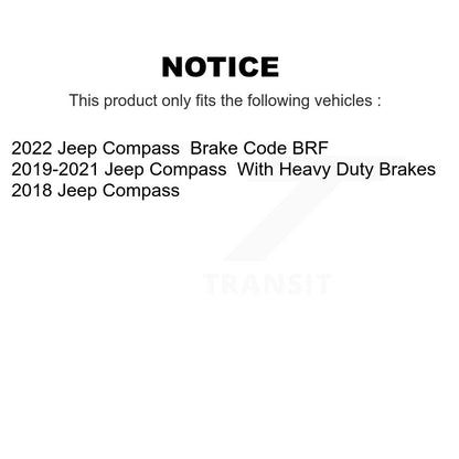 [Avant + Arrière] Kit de disque (revêtu) et plaquette (semi-métallique) de frein pour Jeep Compass KGF-102698
