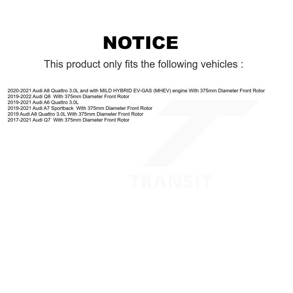 [Avant] Disque et plaquette de frein pour Audi Q7 Q8 A6 Quattro A7 Sportback A8 KGF-102791