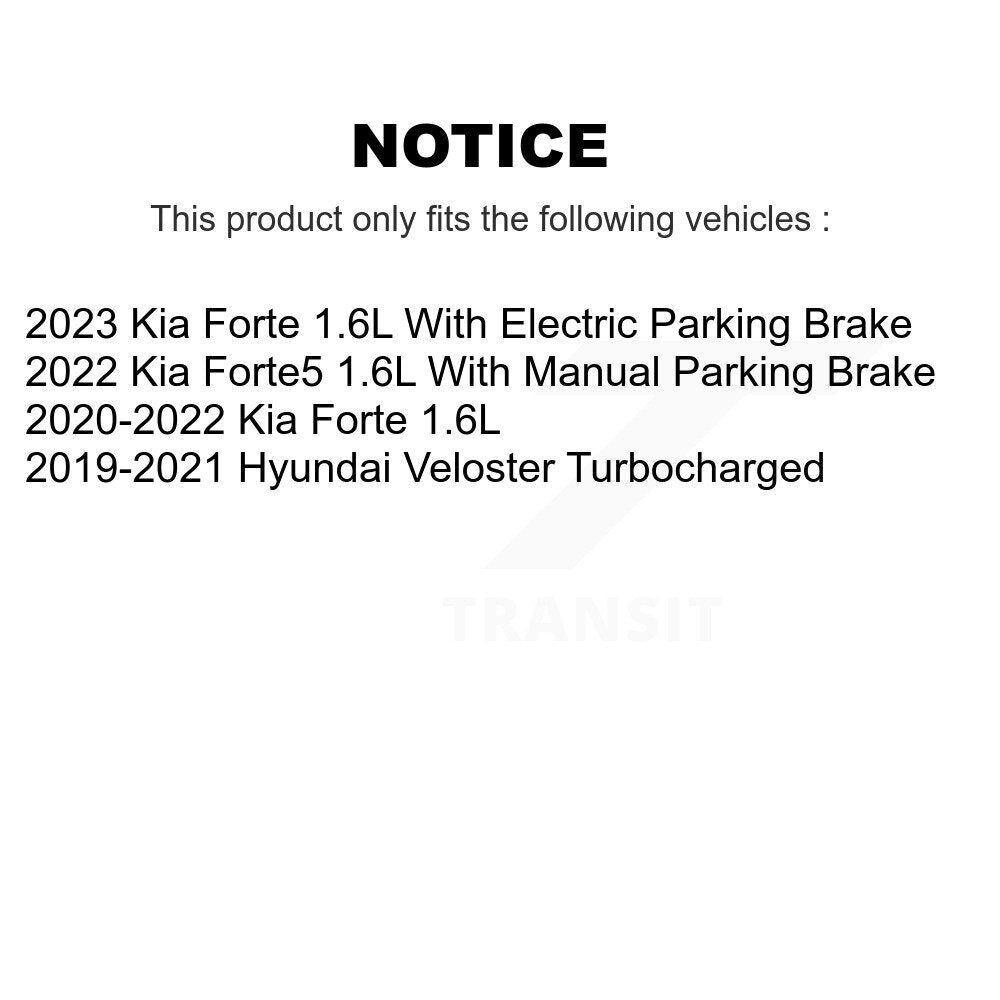 [Avant et Arrière] Disque et plaquette de frein pour Kia Forte Hyundai Veloster Forte5 KGF-102866