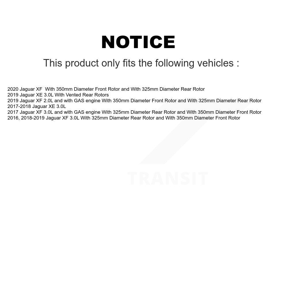 [Avant et Arrière] Disque et plaquette de frein pour Jaguar XE XF KGF-102936