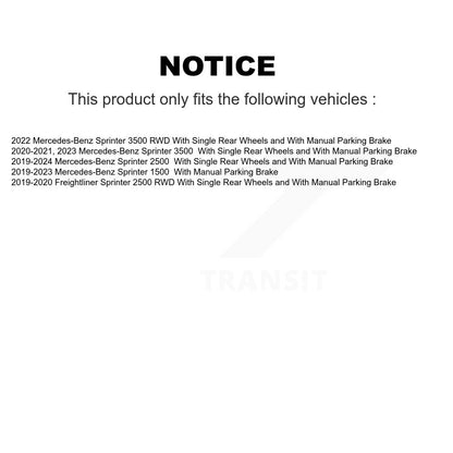 [Avant et Arrière] Disque et plaquette de frein pour Mercedes-Benz Sprinter 2500 3500 KGF-102945