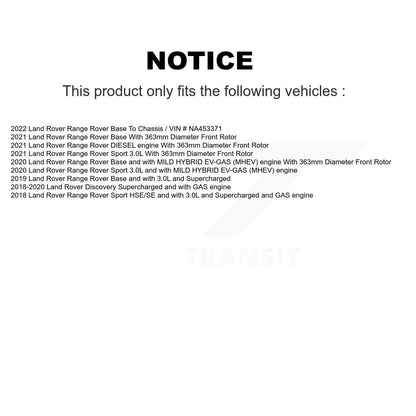 [Avant] Disque et plaquette de frein pour Land Rover Range Sport Discovery KGF-103044