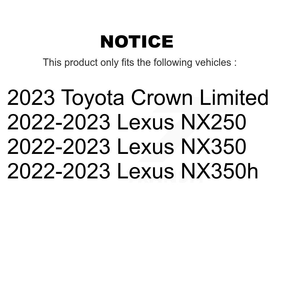 [Avant et Arrière] Disque et plaquette de frein pour Lexus NX350h NX350 NX250 Toyota KGF-103117