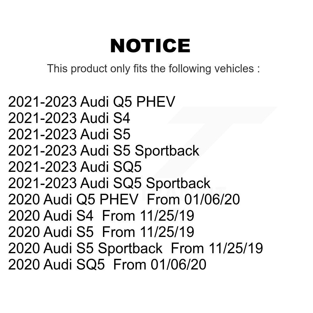 [Avant et Arrière] Disque et plaquette de frein pour Audi S5 SQ5 Sportback S4 KGF-103144