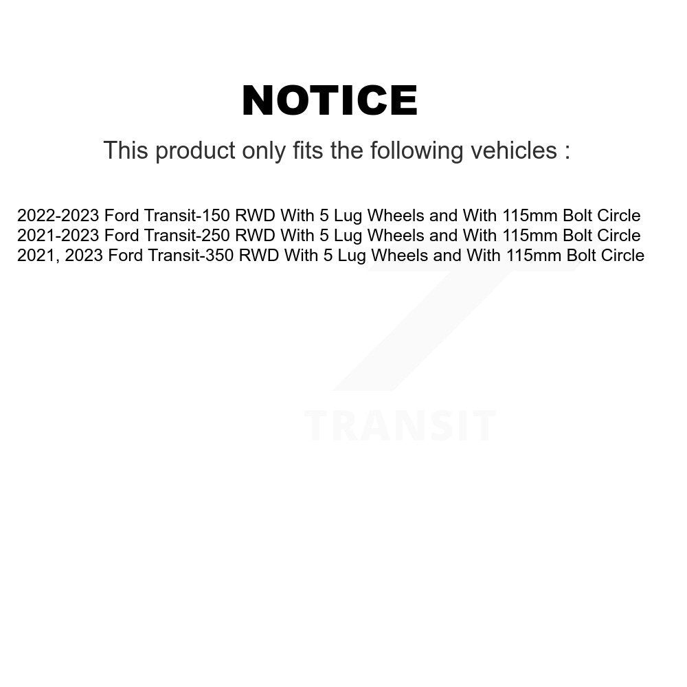 [Avant et Arrière] Disque et plaquette de frein pour Ford Transit-250 Transit-350 RWD KGF-103151