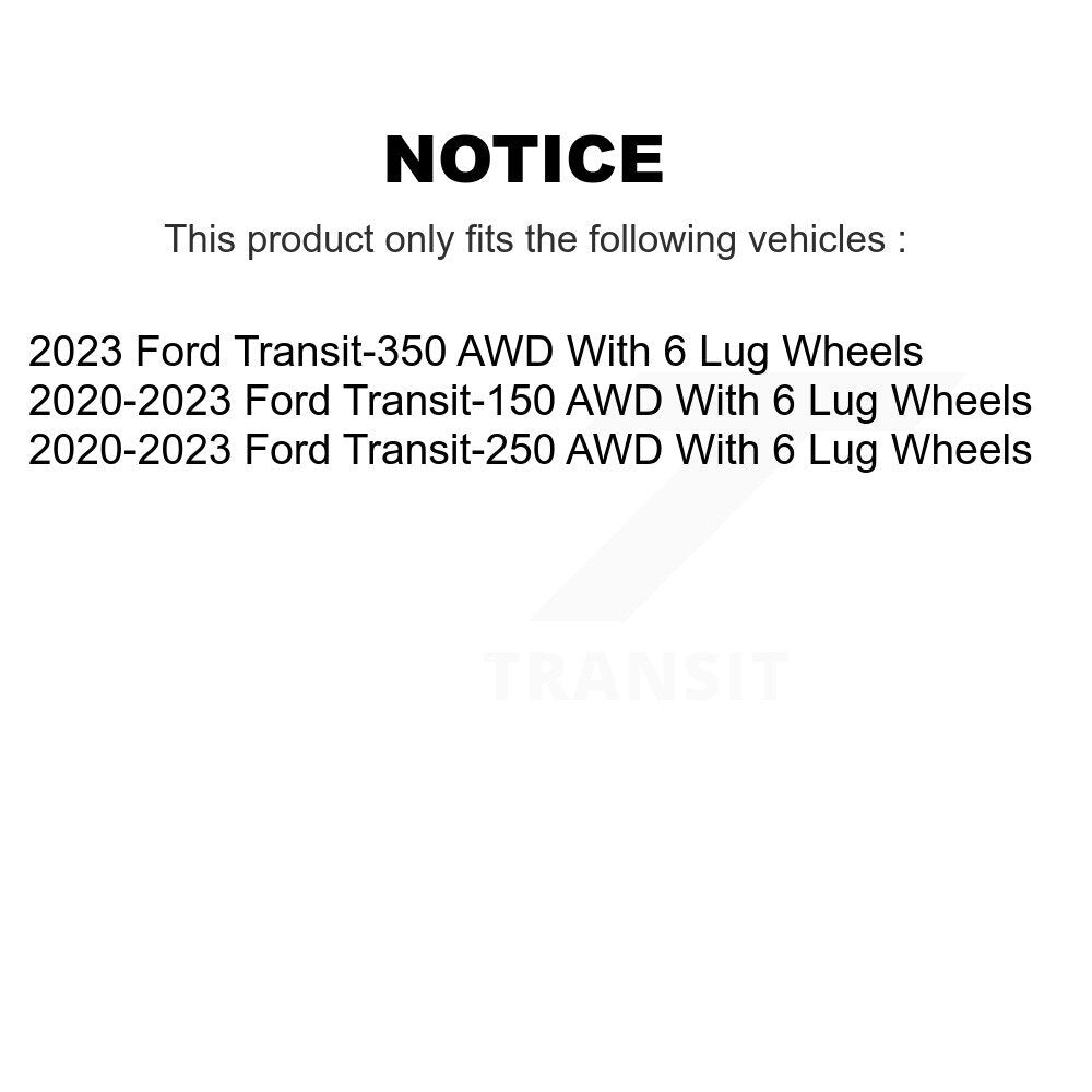 [Avant et Arrière] Disque et plaquette de frein pour Ford Transit-250 Transit-150 AWD KGF-103153