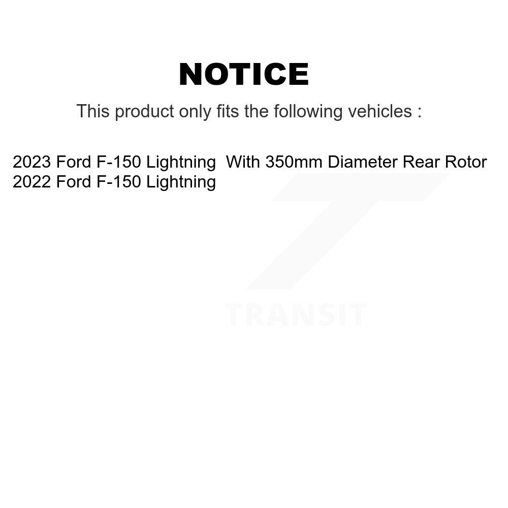 [Avant et Arrière] Disque et plaquette de frein pour Ford F-150 Lightning KGF-103156