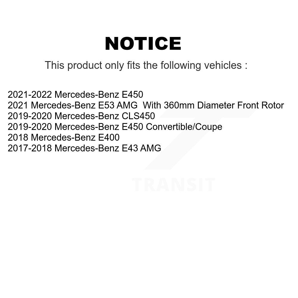 [Avant et Arrière] Disque et plaquette de frein pour Mercedes-Benz E400 E450 E43 AMG KGF-103176