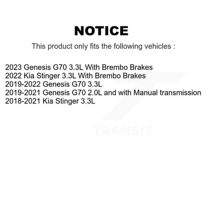 [Avant] Disque et plaquette de frein pour Genesis G70 Kia Stinger KGF-103253