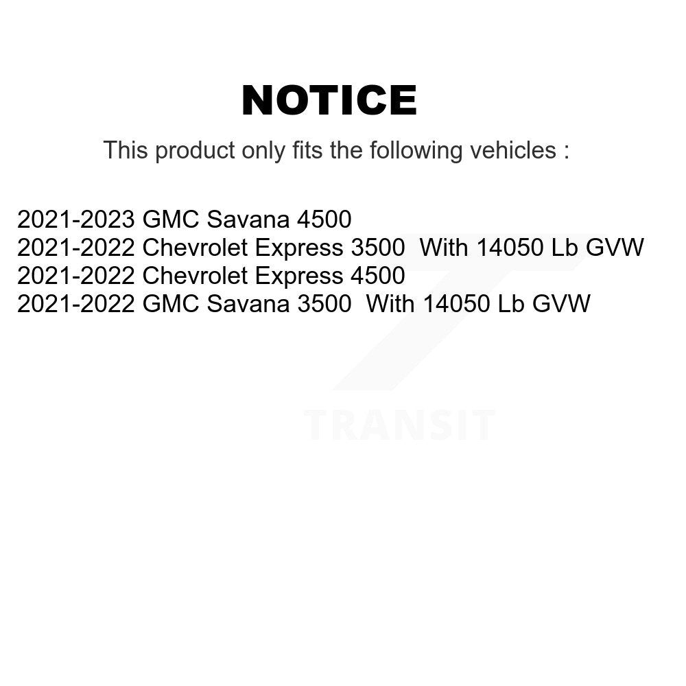 [Avant] Disque et plaquette de frein pour GMC Savana 3500 Chevrolet Express 4500 KGF-103257