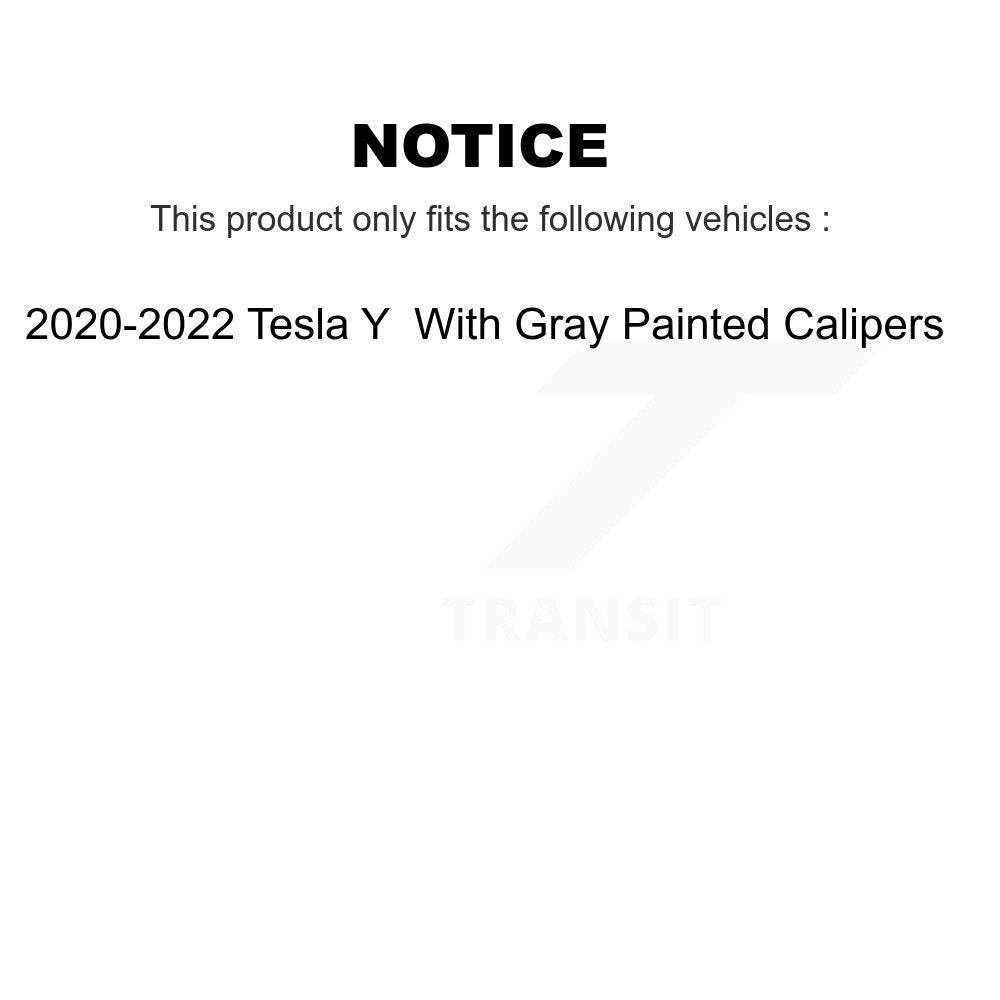 [Arrière] Disque et plaquette de frein pour 20-22 Tesla Y With Gray Painted Calipers KGF-103292