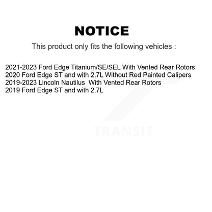 [Arrière] Disque et plaquette de frein pour Ford Edge Lincoln Nautilus KGF-103294