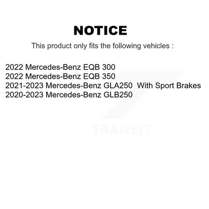 [Arrière] Disque et plaquette de frein pour Mercedes-Benz GLB250 GLA250 EQB 350 300 KGF-103301