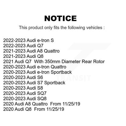 [Arrière] Disque et plaquette de frein pour Audi Q7 Q8 e-tron Quattro SQ8 Sportback S KGF-103324
