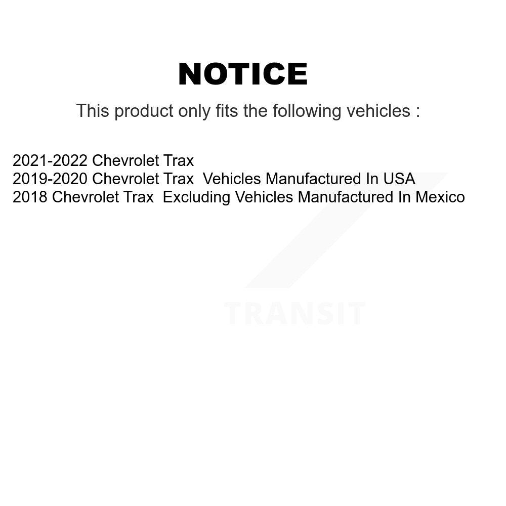 [Avant et Arrière] Disque et plaquette de frein pour Chevrolet Trax KGF-103338