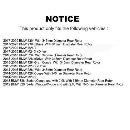[Arrière] Disque et plaquette de frein pour BMW 230i xDrive 228i KGF-103378