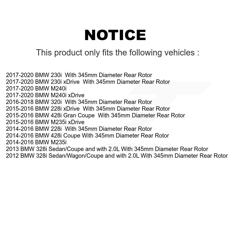 [Arrière] Disque et plaquette de frein pour BMW 230i xDrive 228i KGF-103380