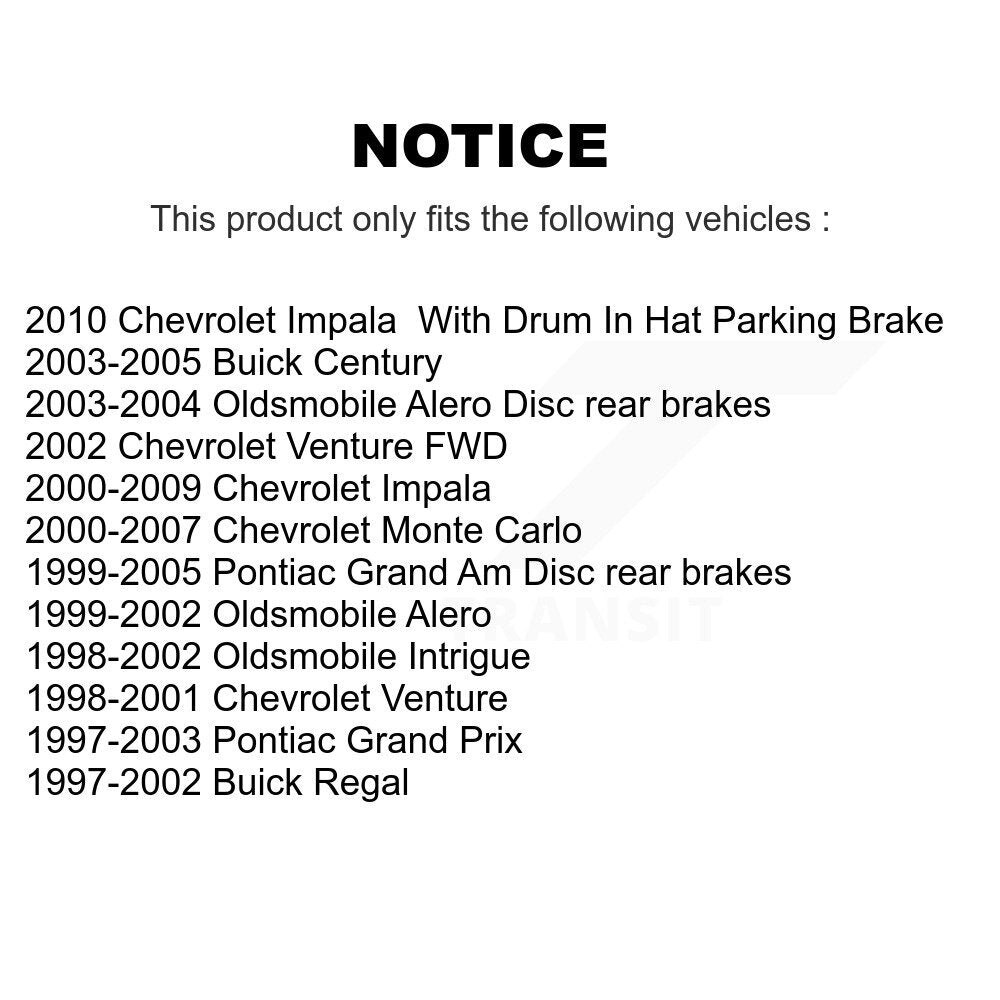 [Arrière] Disque et plaquette de frein pour Chevrolet Impala Pontiac KGF-103605