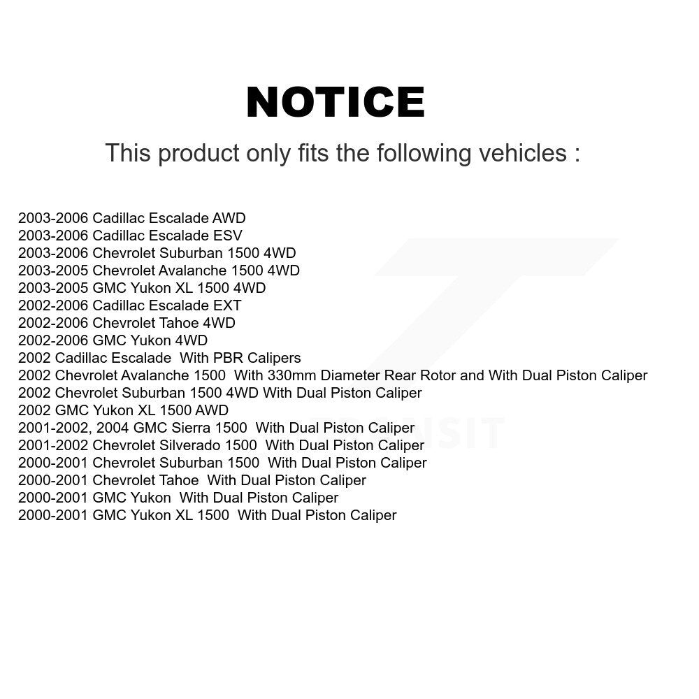 [Arrière] Disque et plaquette de frein pour Chevrolet GMC KGF-103844