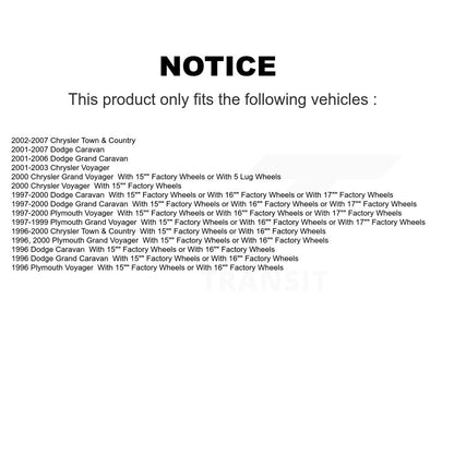 [Arrière] Kit de Tambour de frein pour Dodge Chrysler Grand Caravan Town & Country Plymouth Voyager KGN-100023