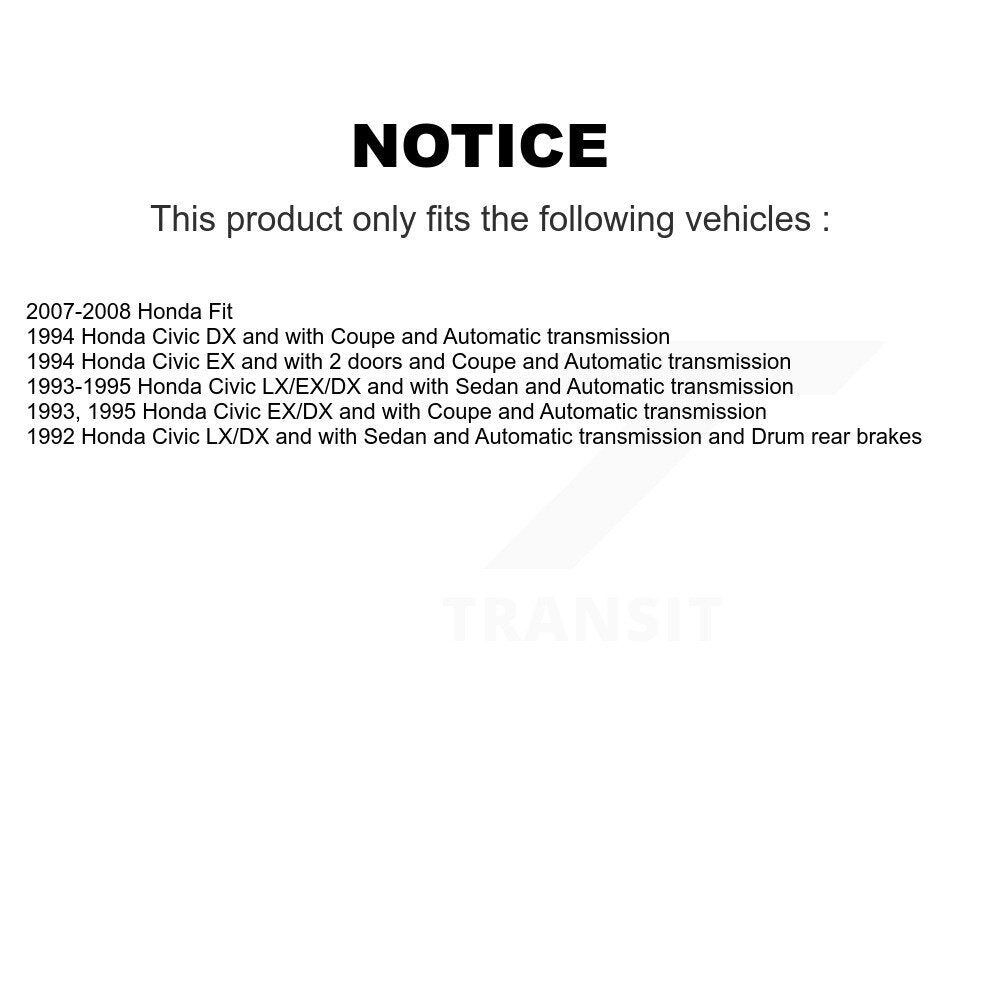 [Arrière] Kit de Tambour de frein pour Honda Civic Fit KGN-100056