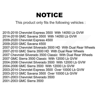 [Avant] Kit de disque (revêtu) et plaquette (semi-métallique) de frein pour Chevrolet Express 3500 GMC Savana Silverado HD Sierra Classic 4500 KGS-100017