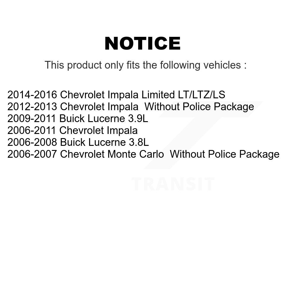 [Avant] Kit de disque (revêtu) et plaquette (semi-métallique) de frein pour Chevrolet Impala Buick Lucerne Limited Monte Carlo KGS-100044