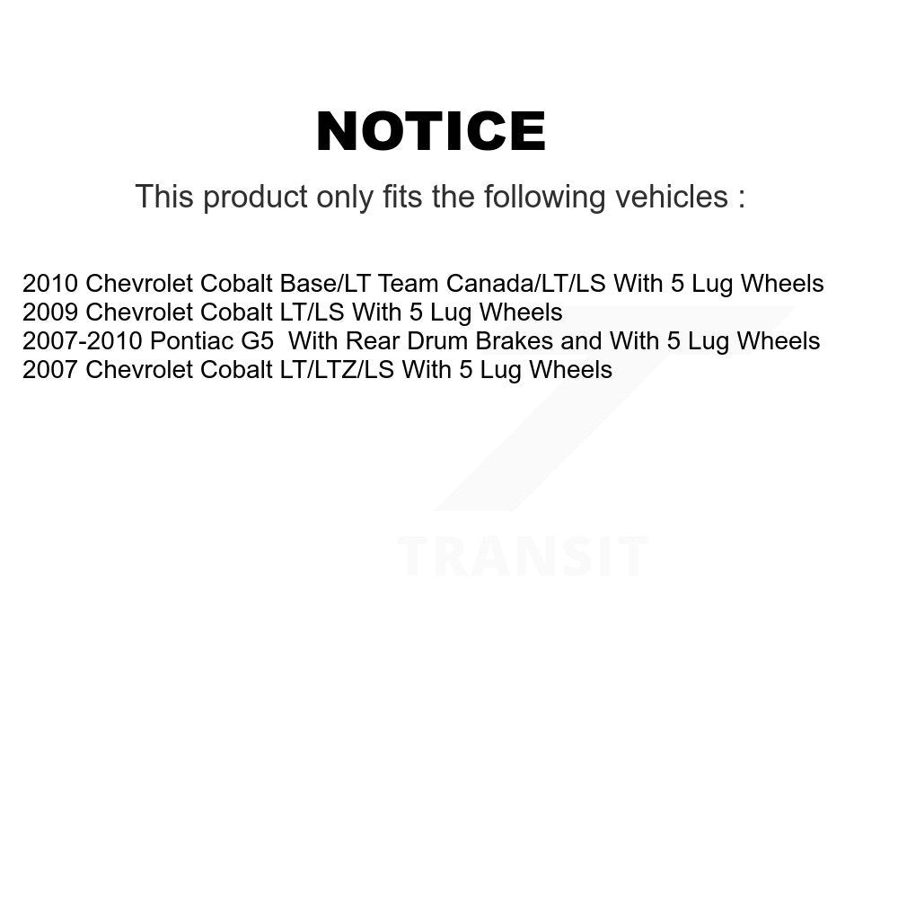 [Avant] Kit de disque (revêtu) et plaquette (semi-métallique) de frein pour Chevrolet Cobalt Pontiac G5 KGS-100046