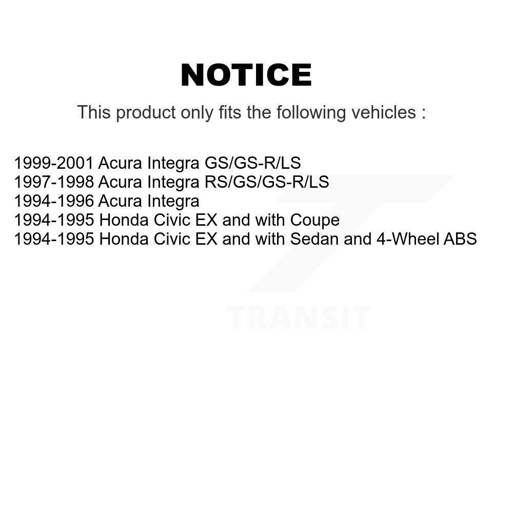 [Avant] Kit de disque (revêtu) et plaquette (semi-métallique) de frein pour Acura Integra Honda Civic KGS-100178