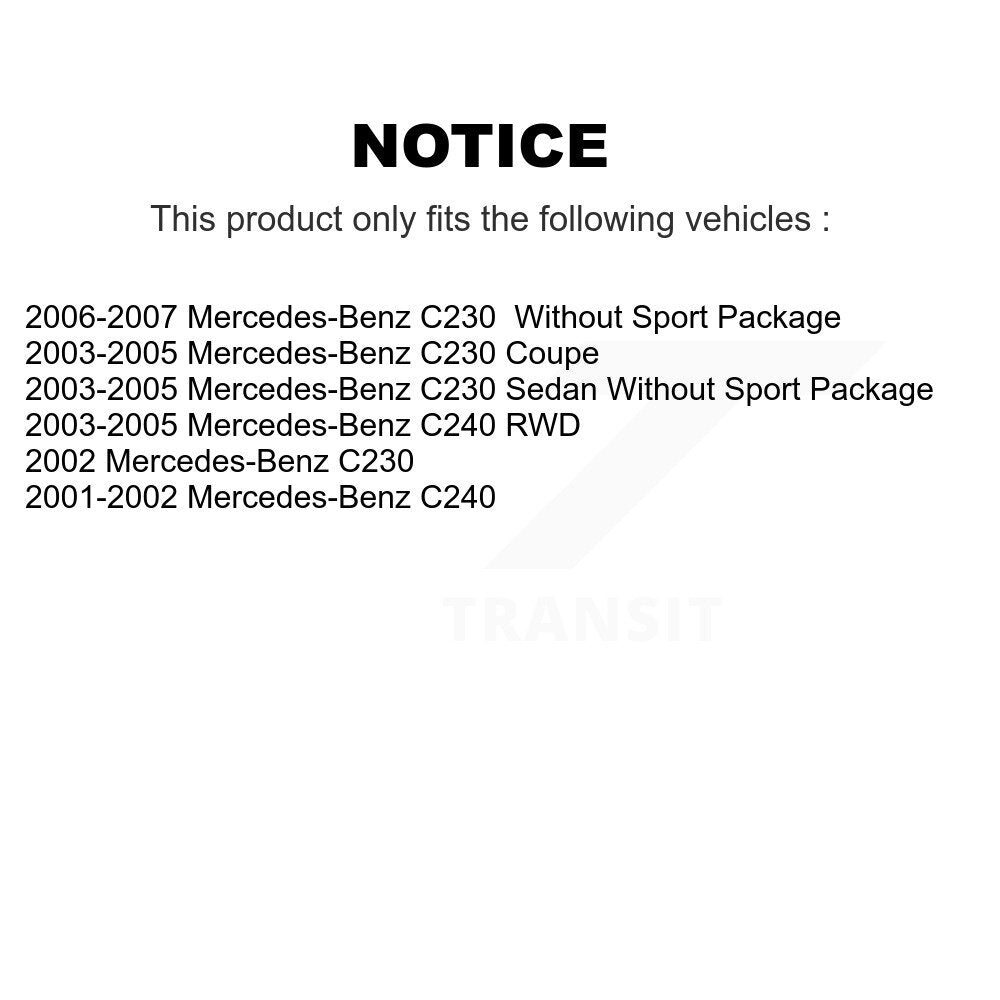 [Avant] Kit de disque (revêtu) et plaquette (semi-métallique) de frein pour Mercedes-Benz C230 C240 KGS-100272