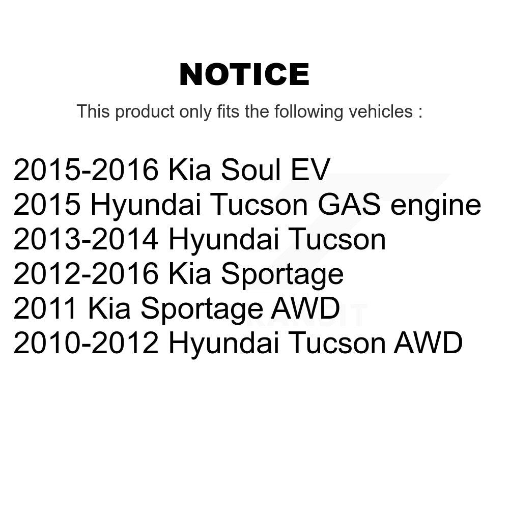 [Avant] Kit de disque (revêtu) et plaquette (semi-métallique) de frein pour Hyundai Tucson Kia Sportage Soul EV KGS-100344