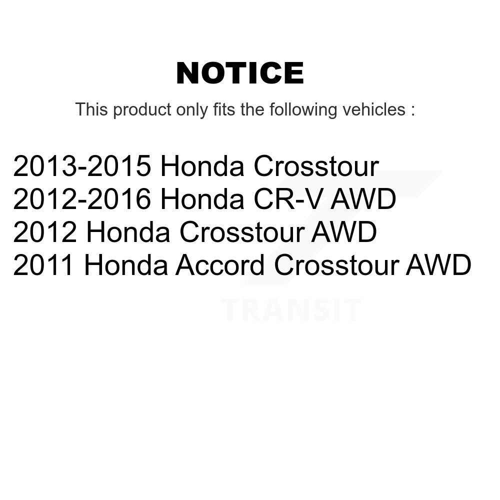 [Avant] Kit de disque (revêtu) et plaquette (semi-métallique) de frein pour Honda CR-V Crosstour Accord KGS-100367