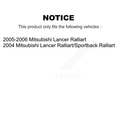 [Avant + Arrière] Kit de disque (revêtu) et plaquette (semi-métallique) de frein pour Mitsubishi Lancer KGS-100674