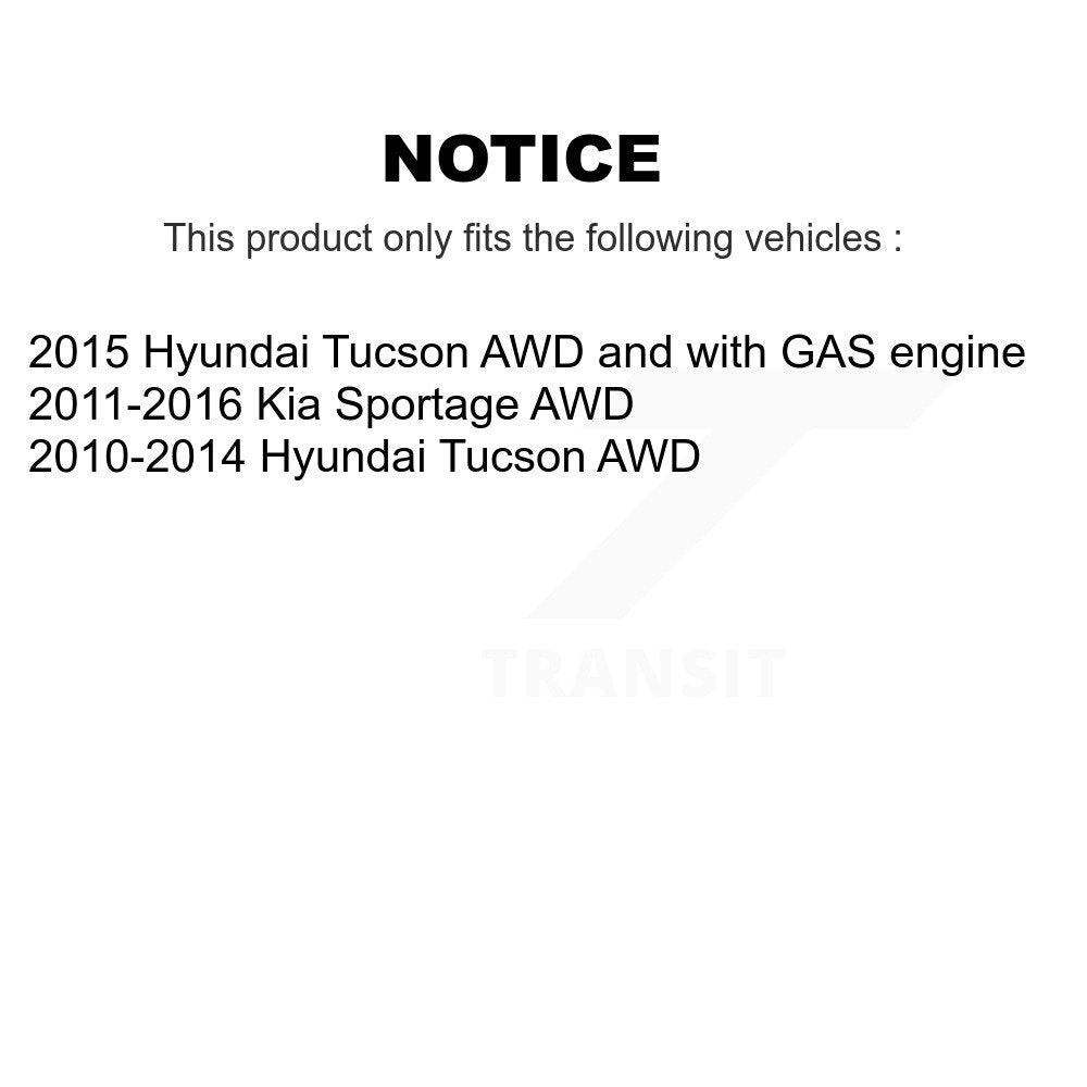 [Avant + Arrière] Kit de disque (revêtu) et plaquette (semi-métallique) de frein pour Hyundai Tucson Kia Sportage KGS-100928