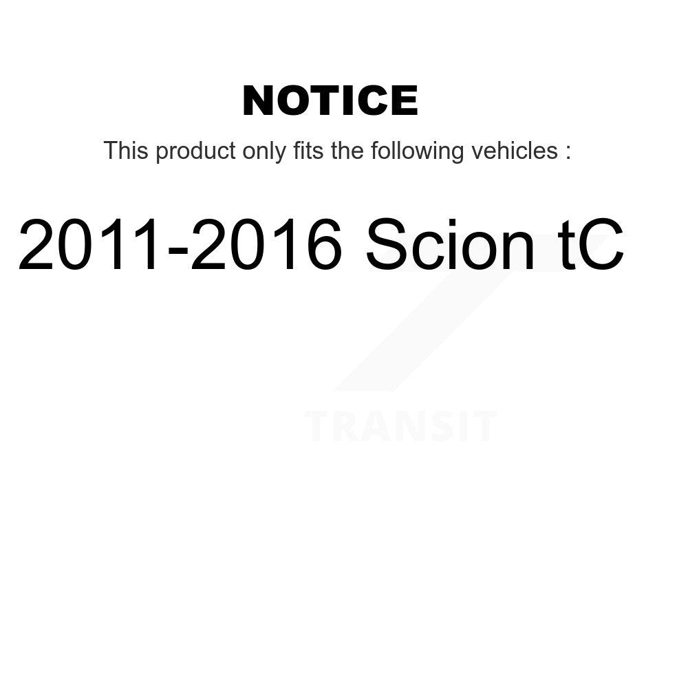 [Avant + Arrière] Kit de disque (revêtu) et plaquette (semi-métallique) de frein pour 2011-2016 Scion tC KGS-100946