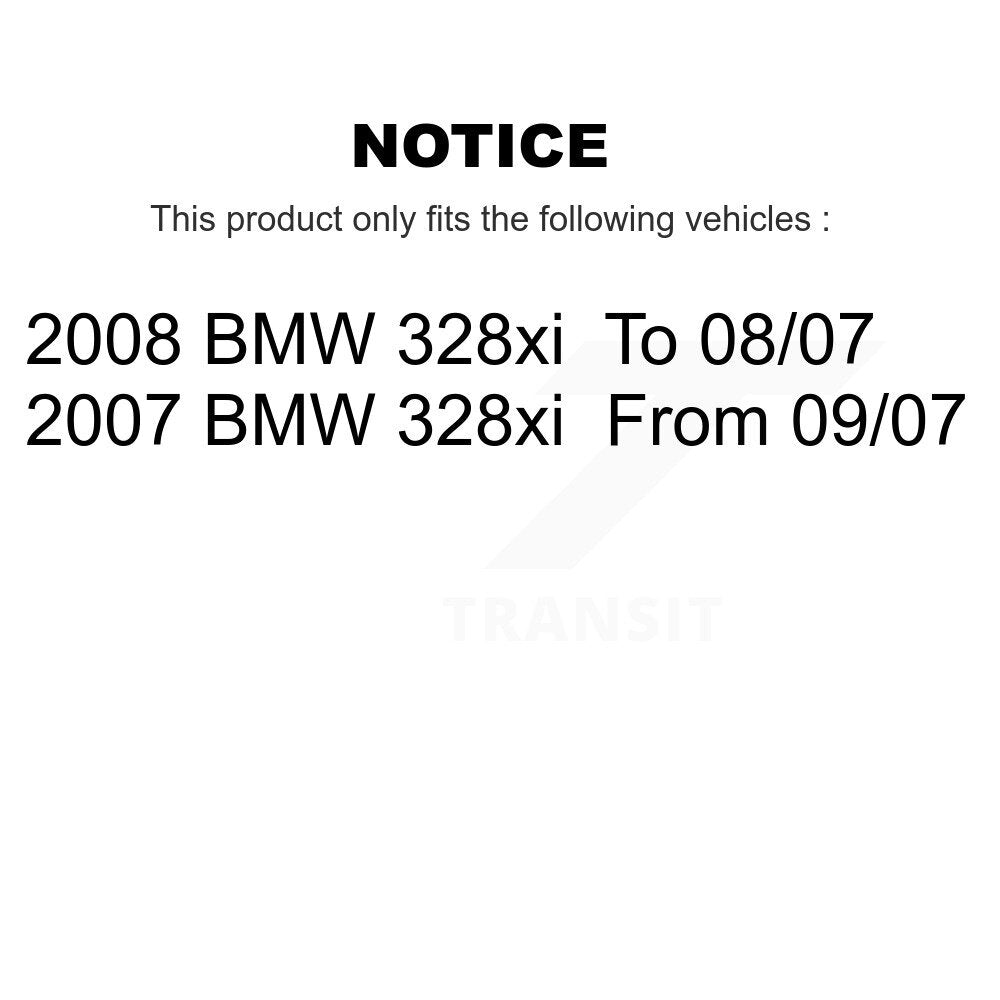[Avant + Arrière] Kit de disque (revêtu) et plaquette (semi-métallique) de frein pour 2008 BMW 328xi To 08 07 KGS-101017