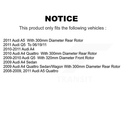 [Avant + Arrière] Kit de disque (revêtu) et plaquette (semi-métallique) de frein pour Audi Q5 A4 Quattro A5 KGS-101032