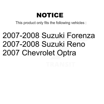 [Arrière] Kit de disque (revêtu) et plaquette (semi-métallique) de frein pour Suzuki Forenza Reno Chevrolet Optra KGS-101152