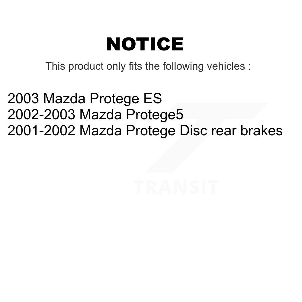 [Arrière] Kit de disque (revêtu) et plaquette (semi-métallique) de frein pour Mazda Protege Protege5 KGS-101266