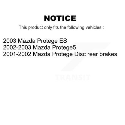 [Arrière] Kit de disque (revêtu) et plaquette (semi-métallique) de frein pour Mazda Protege Protege5 KGS-101266